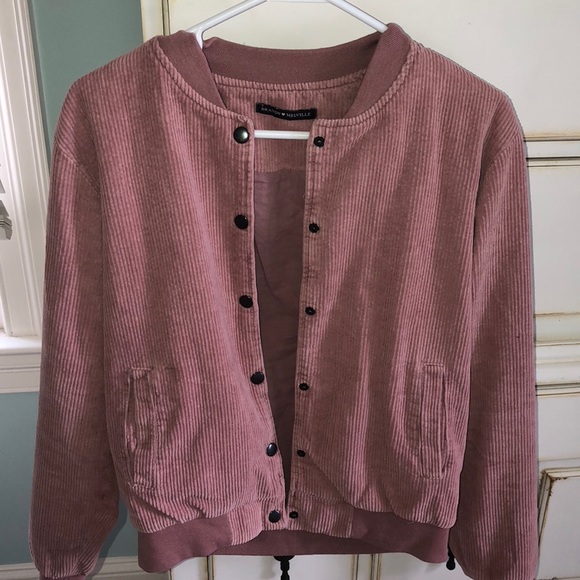Brandy Melville Jackets & Blazers - Fun light pink Corduroy jacket!! Gently used!!